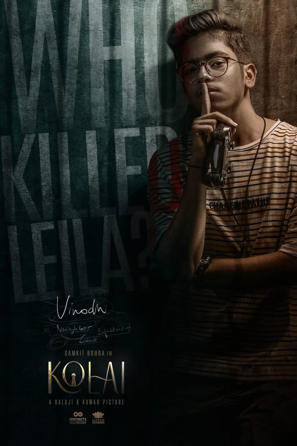 Kolai character poster: Samkit Bohra as Vinodh