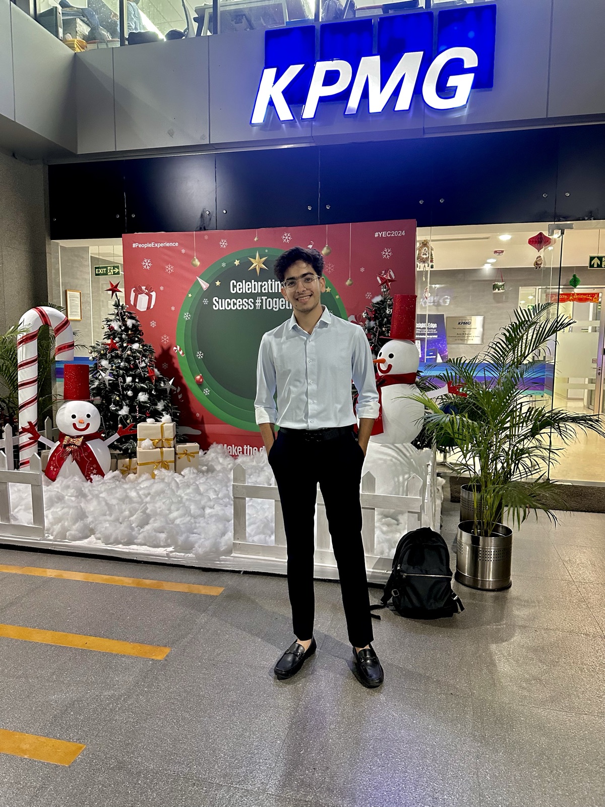 Samkit at the KPMG office